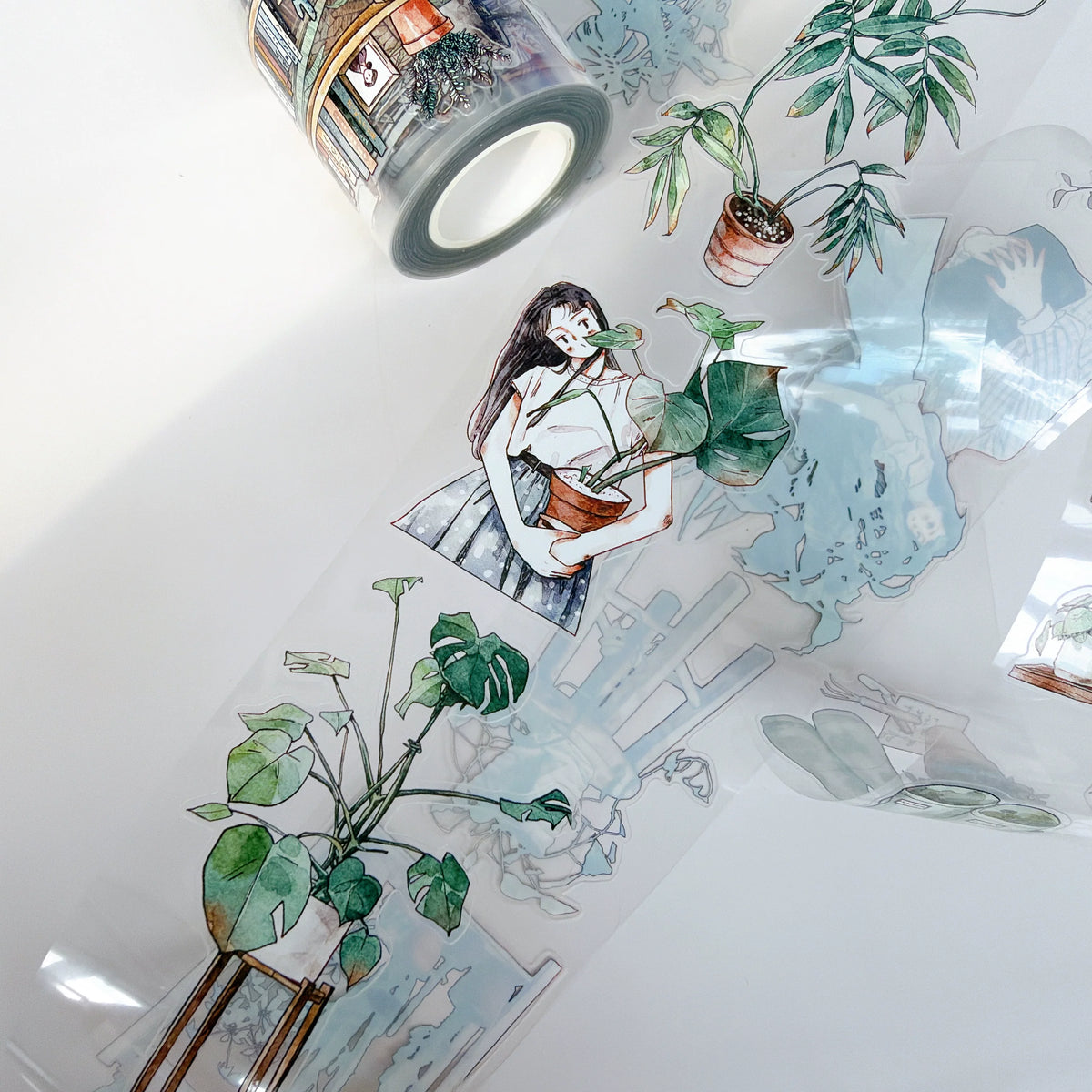Kaixiaoxun Vol14【Forest Dwelling Time】 Pre-Cut Long Loop Washi/Matte PET Tape for Scrapbook Supplies,Junk Journal Supplies