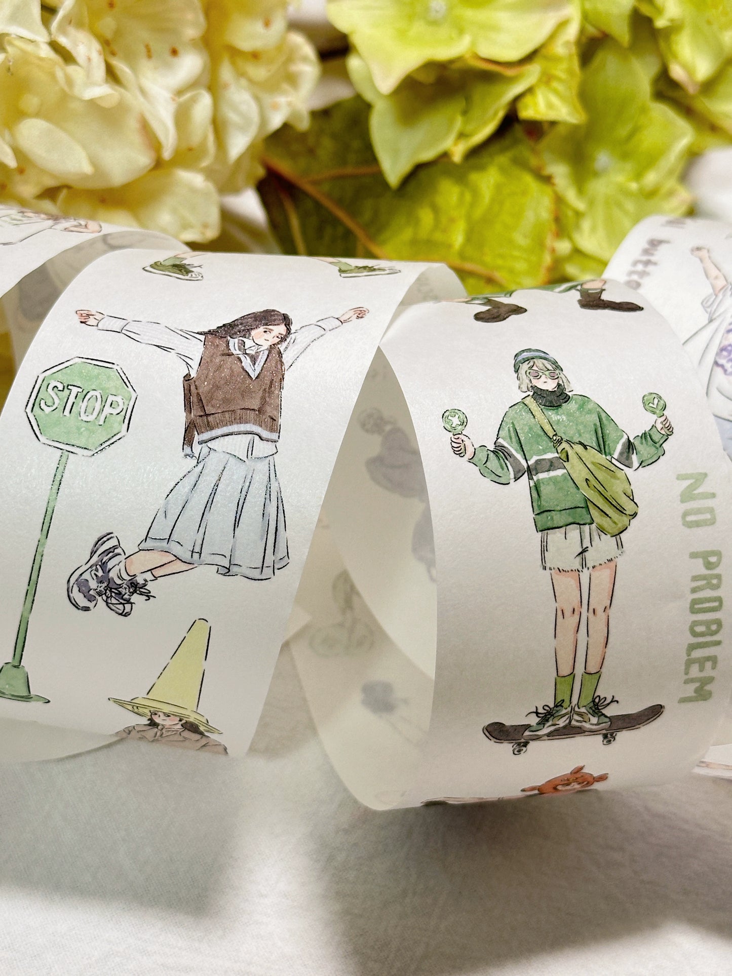 XiYue【Prohibit Burnt Green】Original Design Washi/PET Tape Stickers