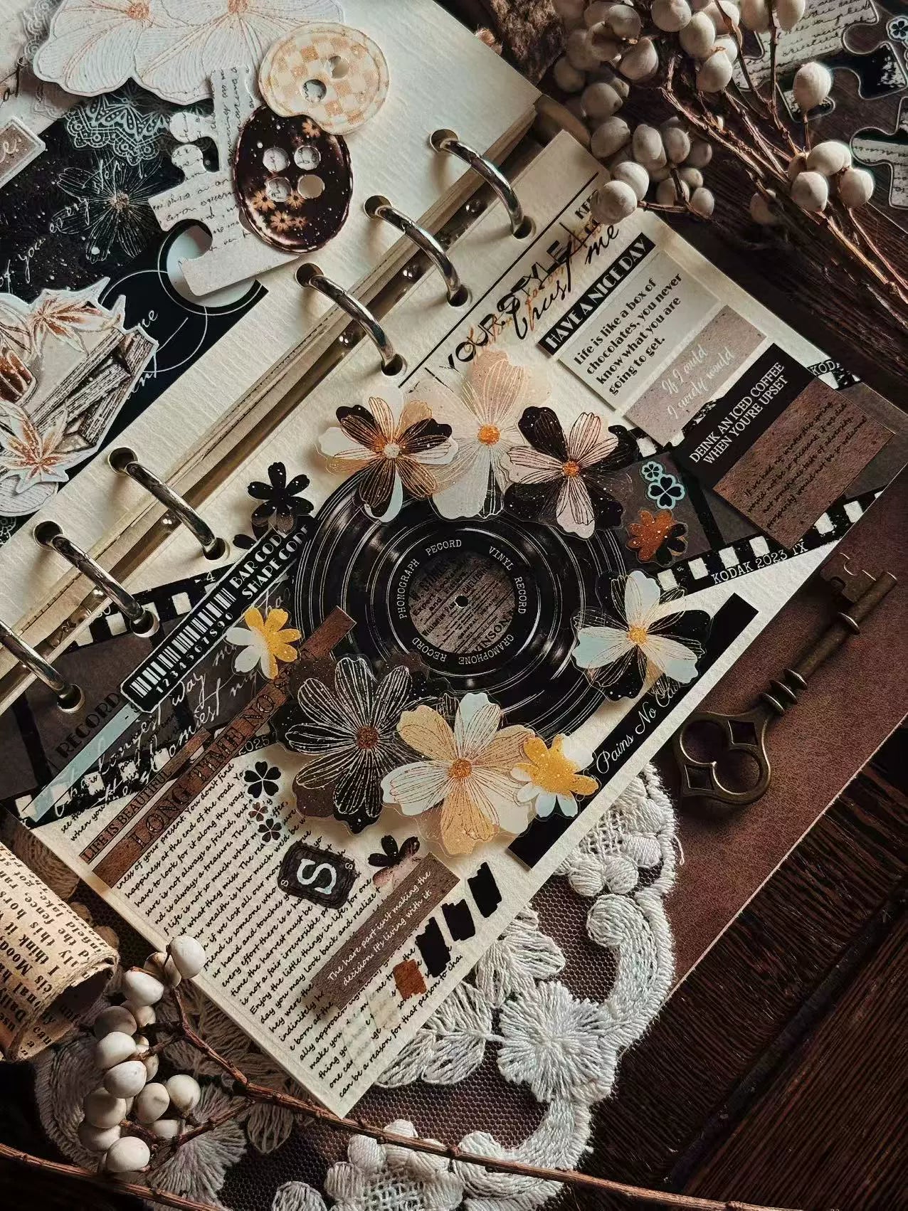 Linlanxi 【Herben Supplement】Original  Washi/Pet Tape - New Fashion Retro Wider English Counted Tape