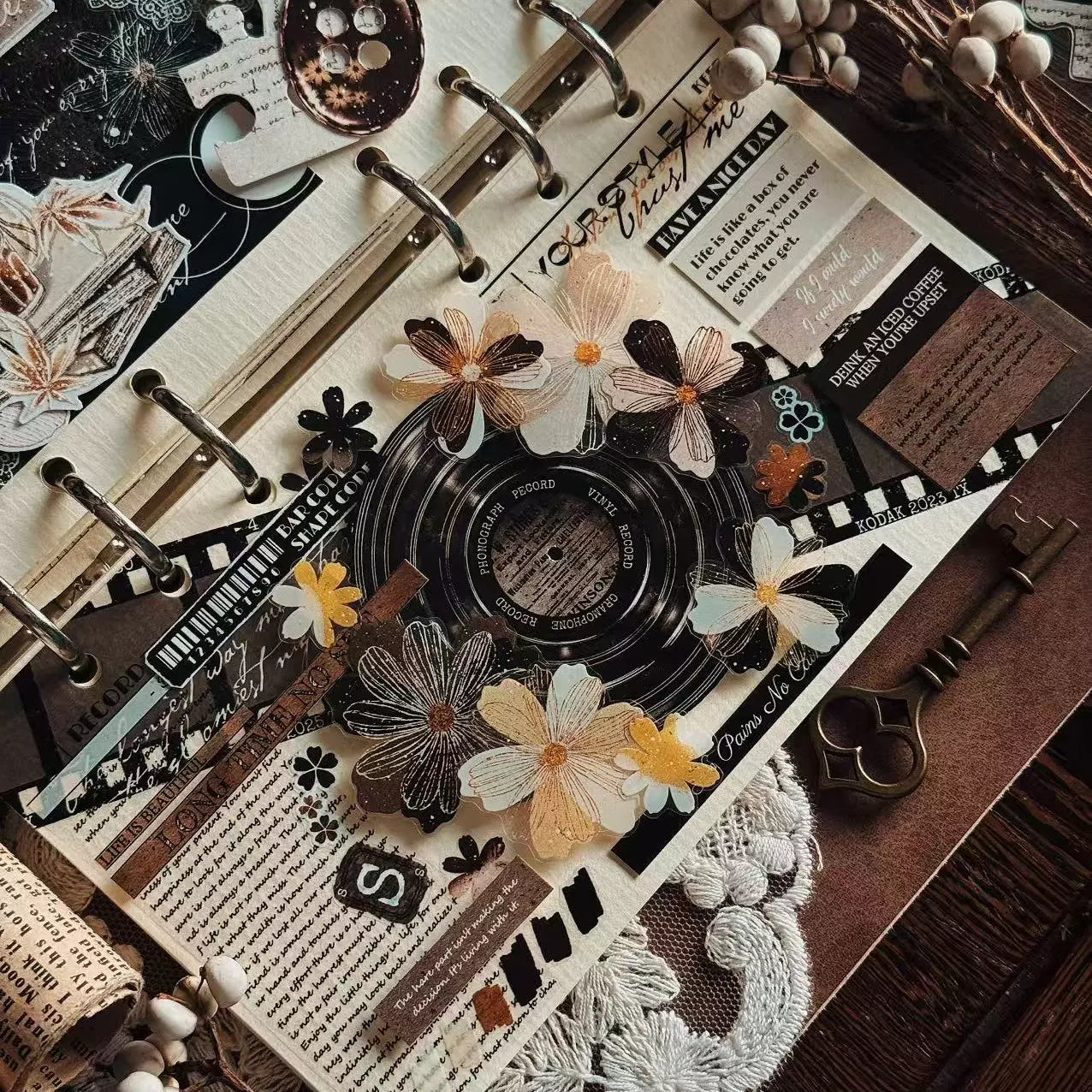 Linlanxi 【Herben Supplement】Original  Washi/Pet Tape - New Fashion Retro Wider English Counted Tape