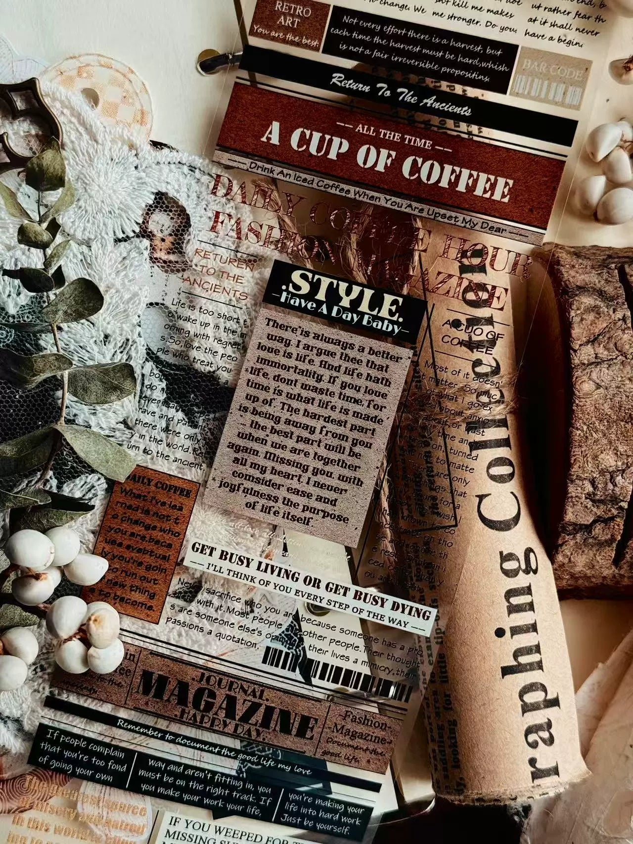 Linlanxi 【Herben Supplement】Original  Washi/Pet Tape - New Fashion Retro Wider English Counted Tape