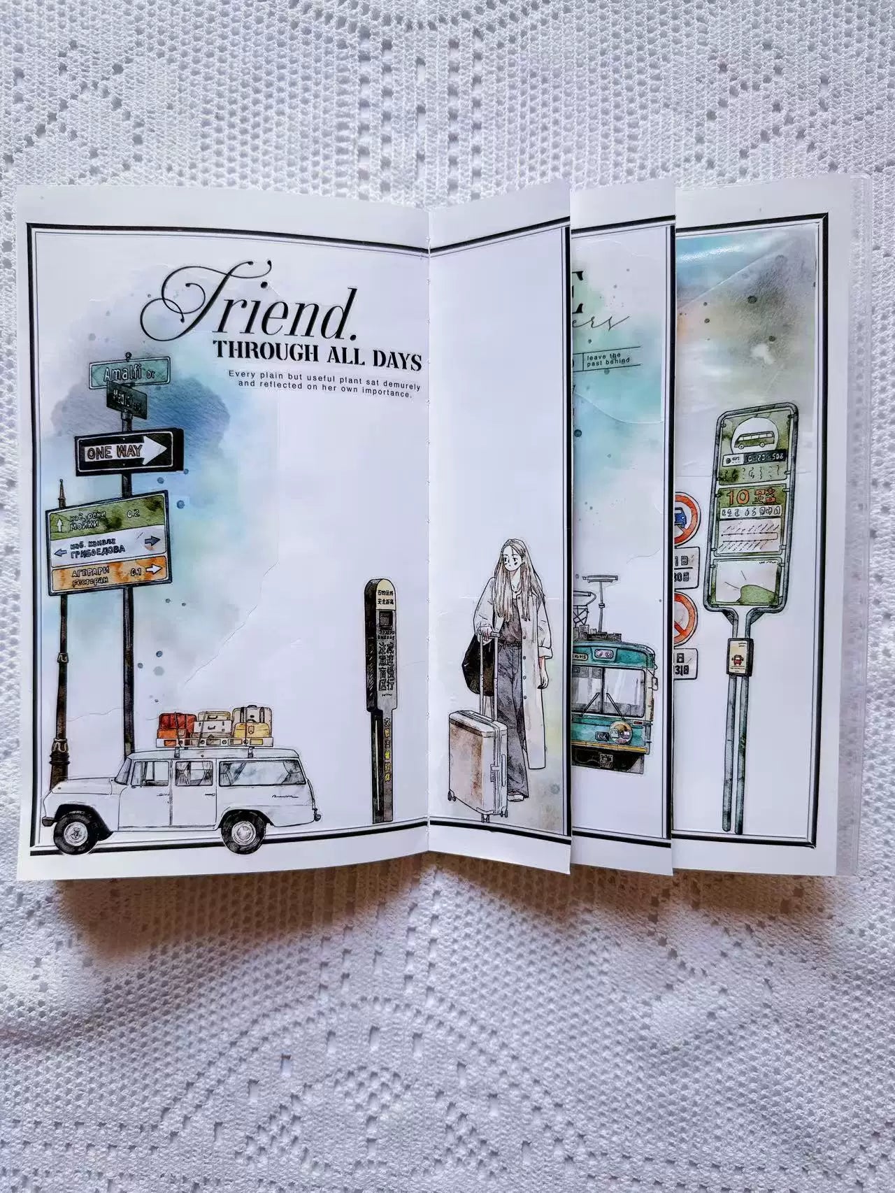 Kaixiaoxun Vol13【Car】 Pre-Cut Long Loop Washi/Matte PET Tape for Scrapbook Supplies,Junk Journal Supplies