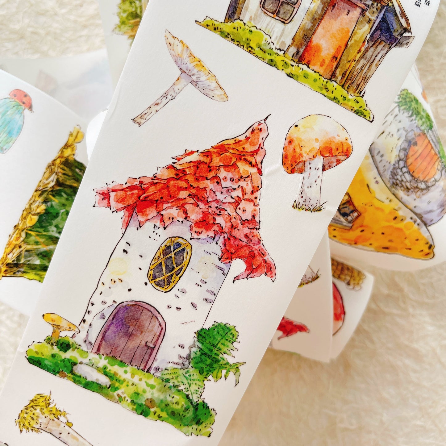 Seahorse Forest Washi Tape Set-3 Rolls(A40+A43+A48) Washi/PET Tape Stickers,Original Designs,Fashion Characters Figures for Scrapbooks Supplies,Journaling,Junk Journal,Bullet Journals,Planners