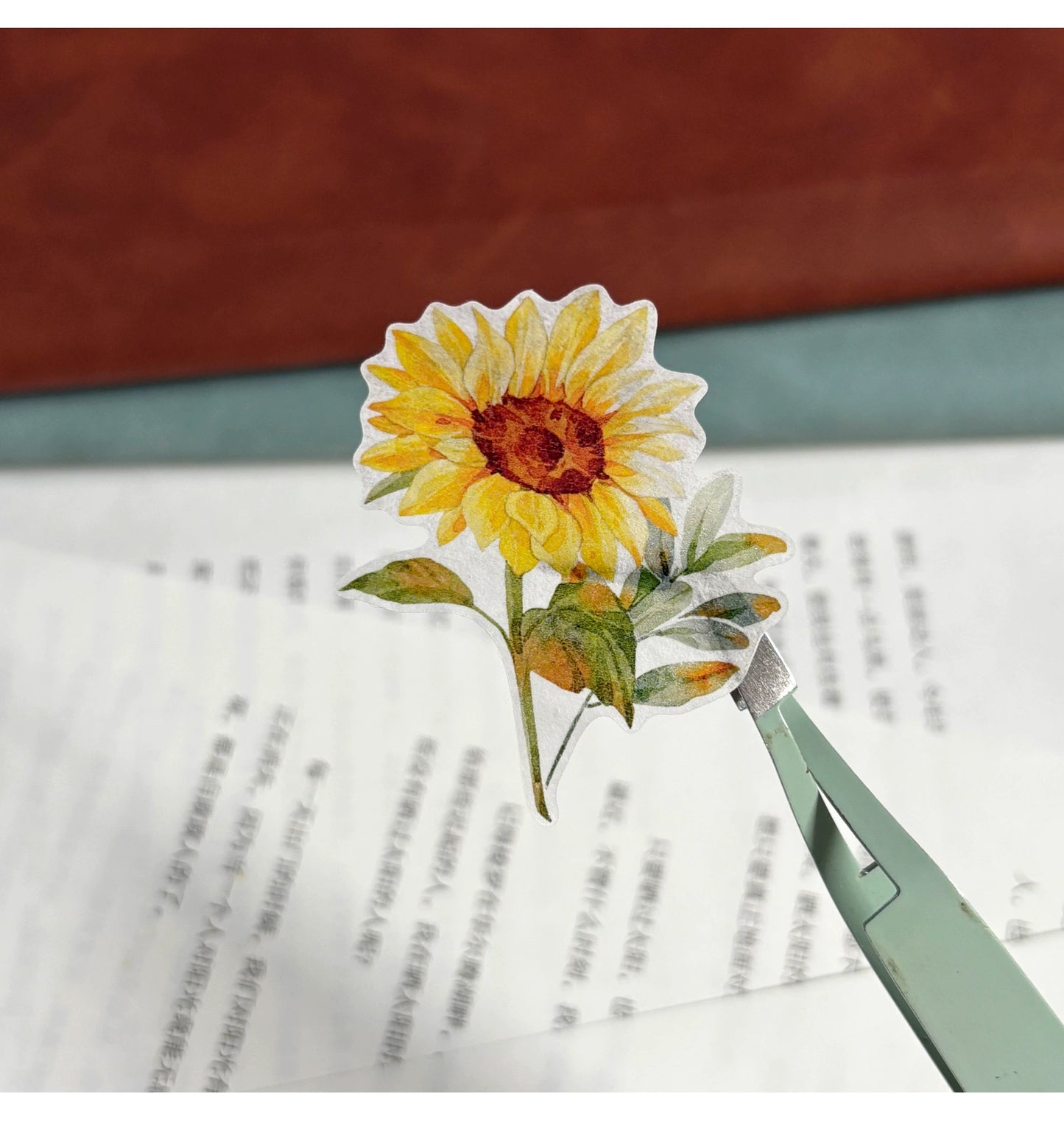 ZiYuanSu Vol12【Radiant Sunflower Color】Scene/Landscape Pre-cut Washi/PET Tape,for Scrapbook Supplies,Scrapbook Tape Stickers,Junk Journal Supplies