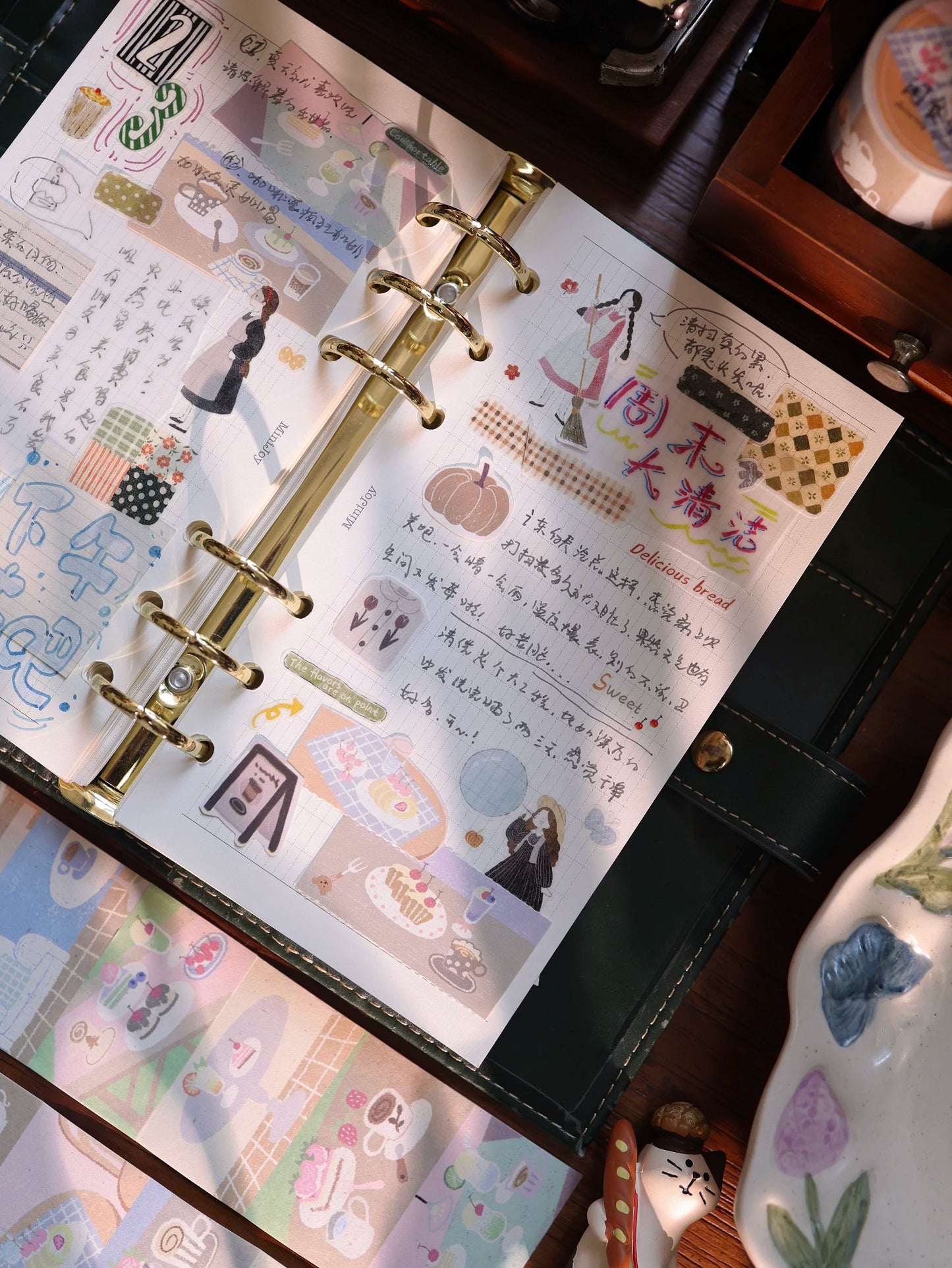 YiEr Vol8【Afternoon Snack】Salt Series Pre-cut Orginal Design Tear-off Notes Roll Washi Pet Tape