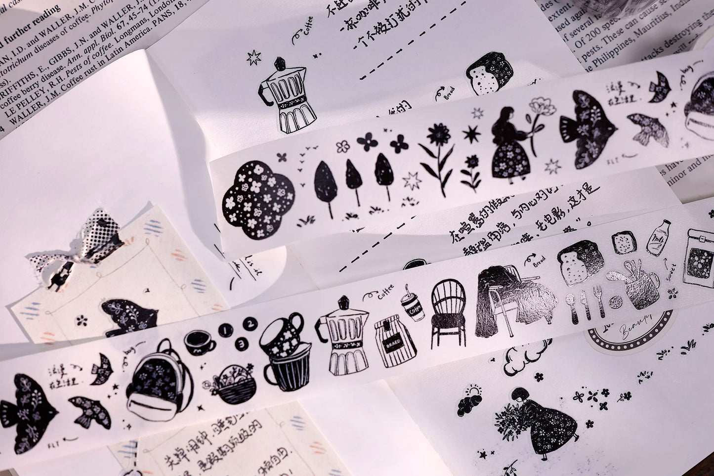 XiaoBaiJia Salt Series【Plain Color Painting】Pre-cut Orginal Design Mall Figures Embellish Washi/Pet Tape Light Retro Stickers