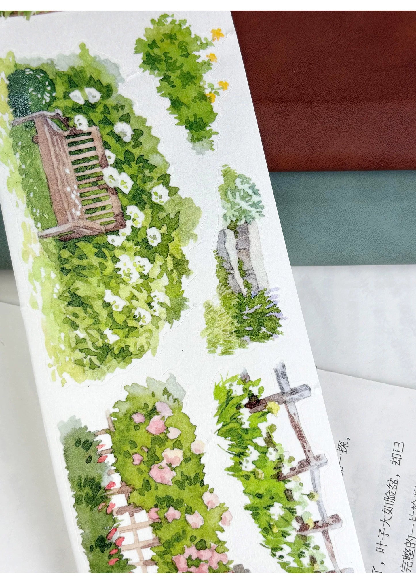 ZiYuanSu Vol15【Summer Garden Scene】Background Scene Pre-cut Washi PET Tape