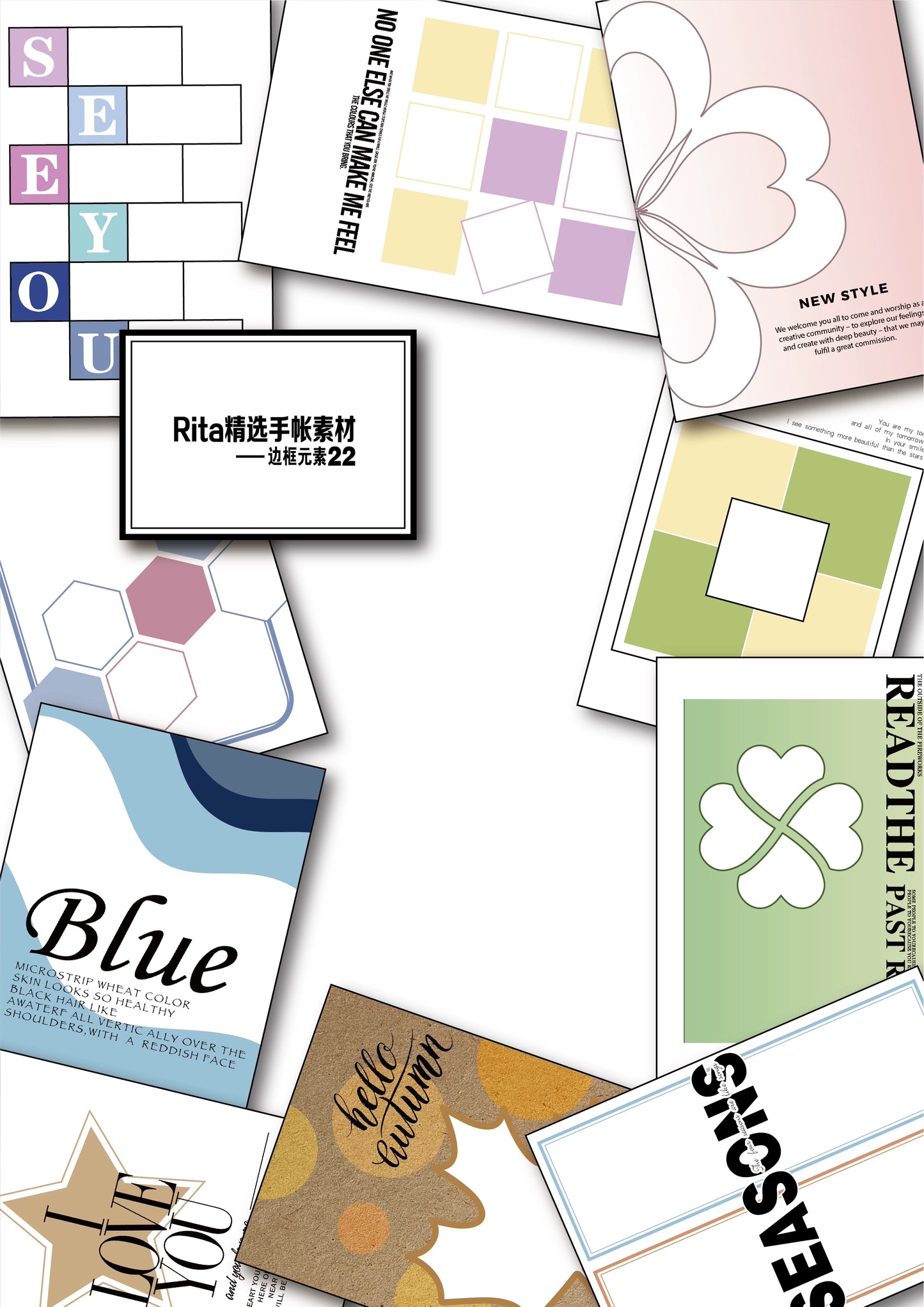 Rita's Little World【Framing Elements 20-23】Original Washi Paper Material Sticker Book