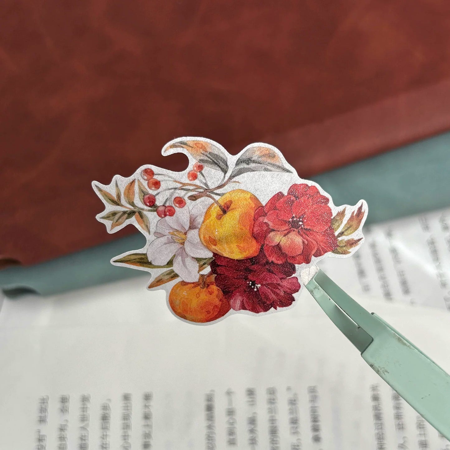 ZiYuanSu Vol15【Falling Fragrance】Kiss-cut Floral Washi Tape and PET Stickers