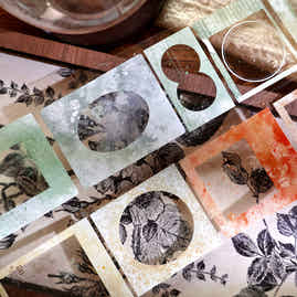 YiEr Vol13【Border Set】Orginal Design Washi/Pet Frame Tape Light Retro Backgroud Stickers