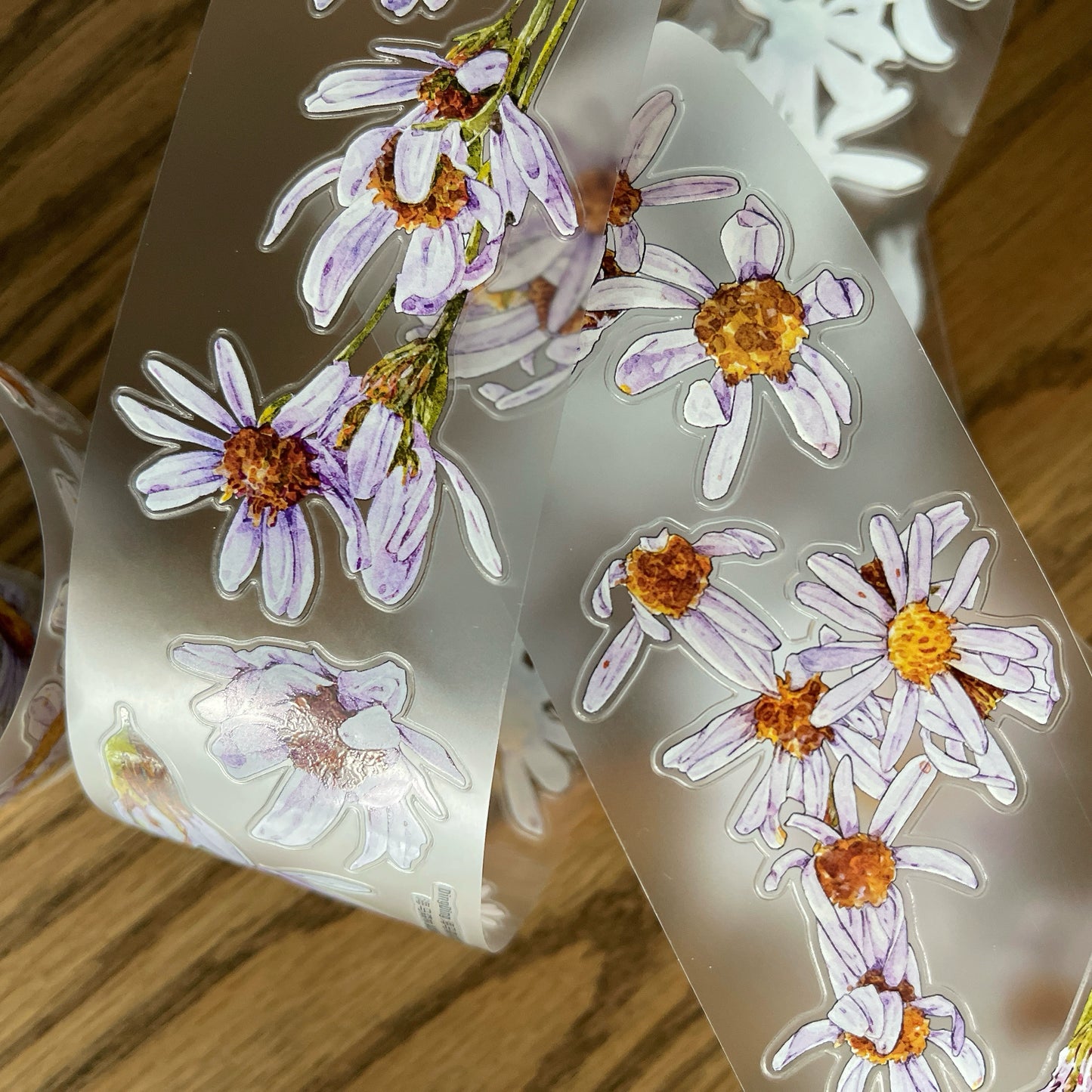 Seahorse Forest Vol7【A41#Wild Purple Flower】Original Design Pre-Cut Floral Washi/PET Tape Stickers,for Scrapbook Supplies,Journaling,Junk Journal,Bullet Journal,Planner Stickers