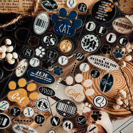 Linlanxi Vol14【Circular Label Set】Original Design Retro Exquisite Vintage Decorative Washi/Pet Tape