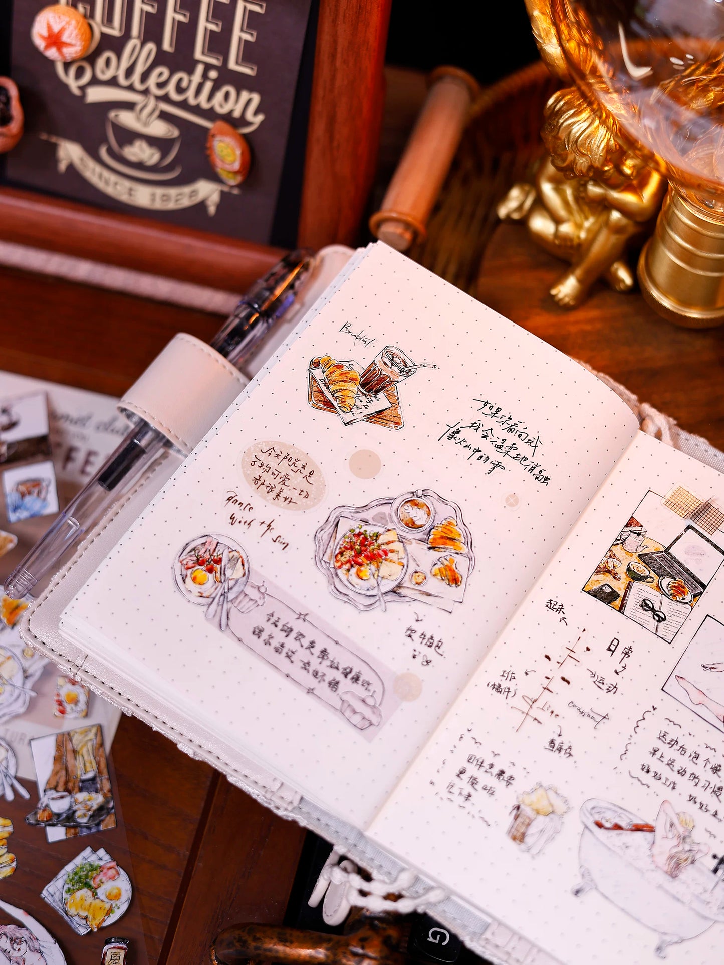 XiaoBaiJia Salt Series【Life Scroll】Pre-cut Orginal Design Washi/Pet Tape Light Retro Stickers