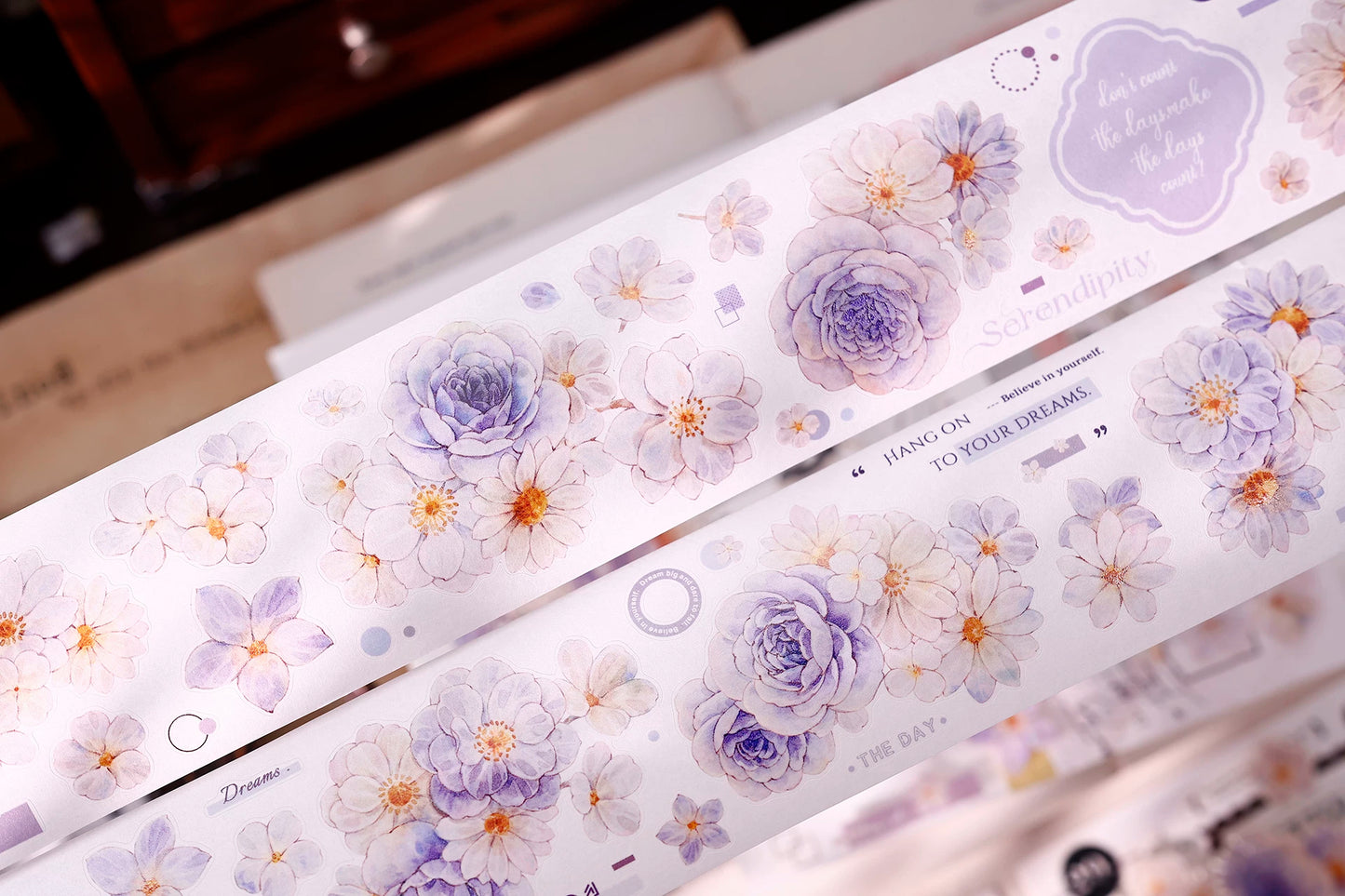 XiaoBaiJia【Shallow Smoke Blooming Flowers】Orginal Design Floral Washi Pet Tape Light Retro Landscaping Stickers