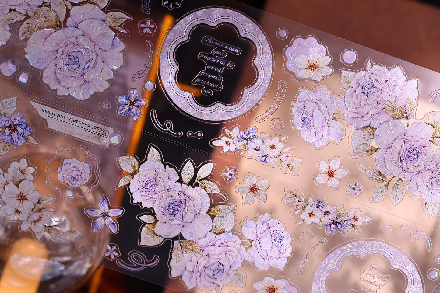 XiaoBaiJia【Rose Poetry】Light Retro Orginal Design Washi Pet Tape Landscape Stickers