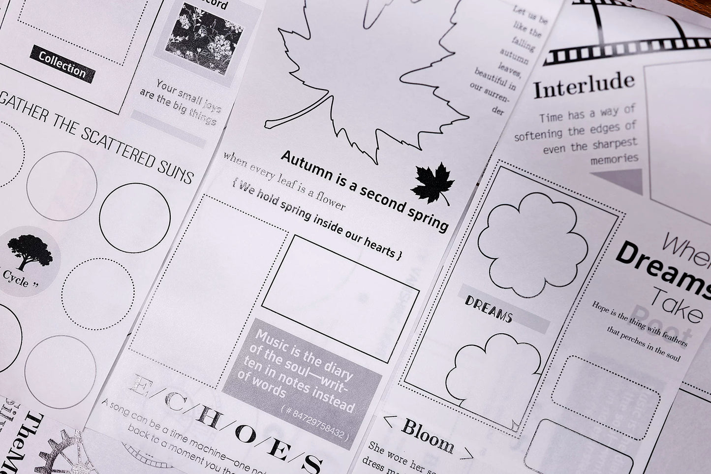 XiaoBaiJia Salt Series【Blank Line Frame】Pre-cut Orginal Design Washi/Pet Tape Light Retro Stickers