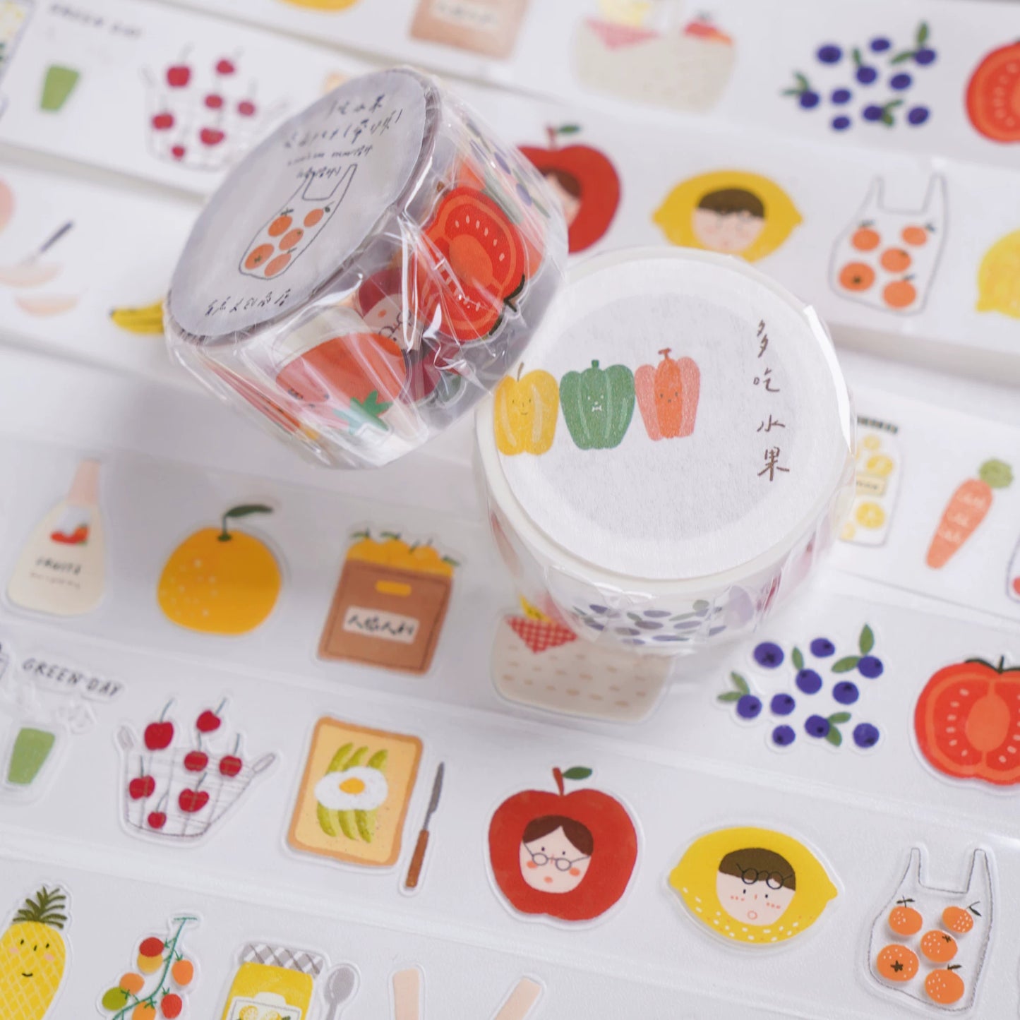 A Bit of A Studio【Daily Payment Receipt】Pre-cut Animal/Small Day/Fruit Washi/PET Tape
