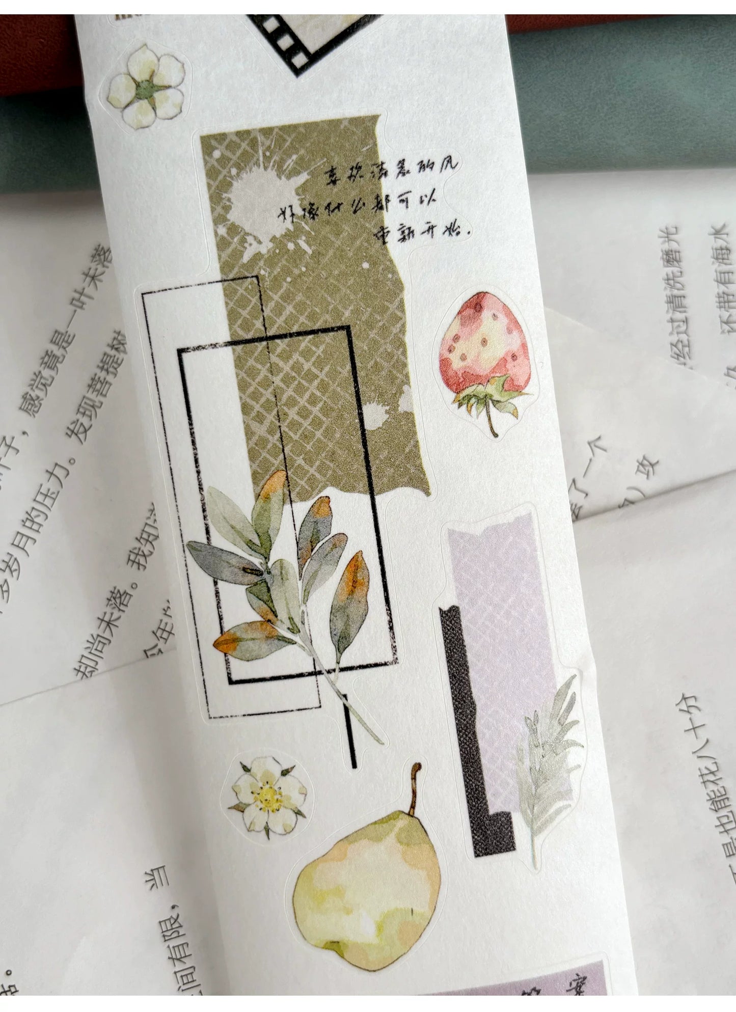 ZiYuanSu【Delightful Weather and Beautiful Prospects】Background Text Scene Pre-cut Washi/PET Tape