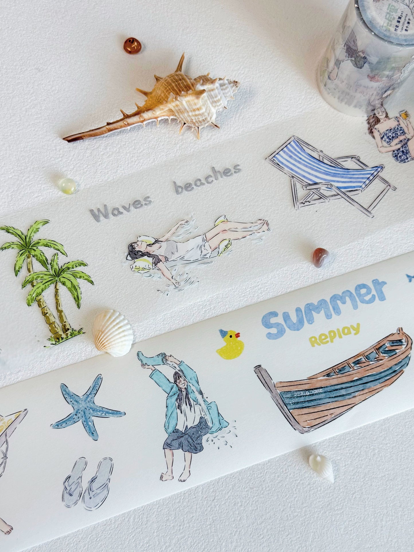 XiYue【Endless Summer】Original Design Washi/PET Tape Stickers
