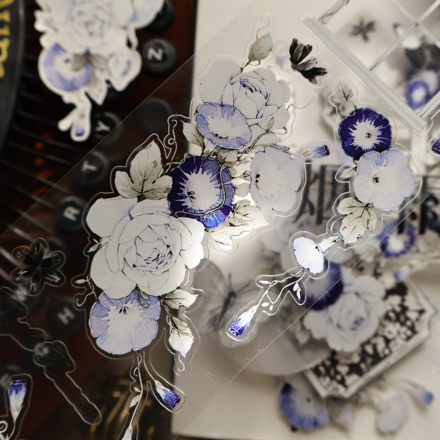 YiEr Vol15【Open Window and See Flowers】Orginal Design Pre-cut Washi/Pet Floral Tape Light Retro Landscaping Stickers