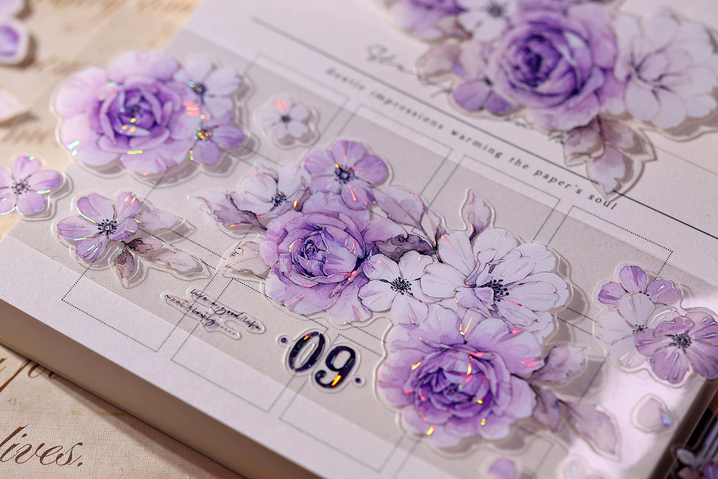 XiaoBaiJia【Sparse Shadows】Light Retro Orginal Design Washi Pet Tape Landscape Stickers