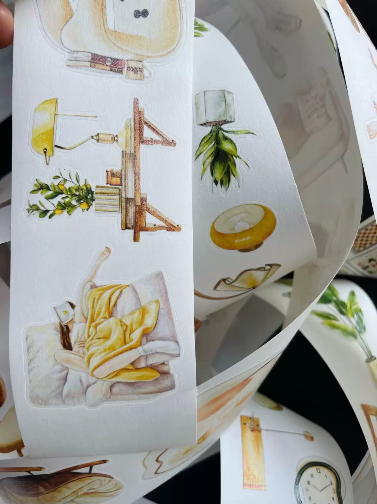 ZaoZao Vol3【Nest】Original Design Kiss-Cut Washi PET Tape Stickers,for Scrapbook Supplies,Journaling,Junk Journal,Bullet Journal,Planner Stickers