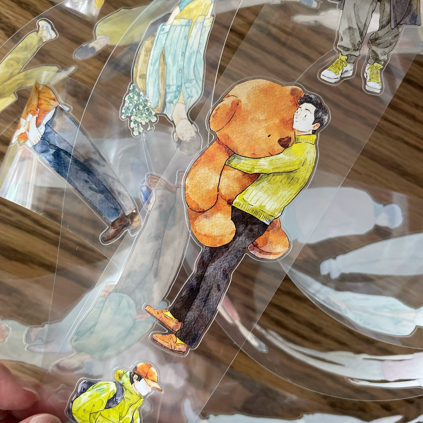 DingDing Vol10【34#That Cute Guy】Original Design Pre-Cut Washi/PET Tape Stickers,for Scrapbook Supplies,Journaling,Junk Journal,Bullet Journal,Planner Stickers