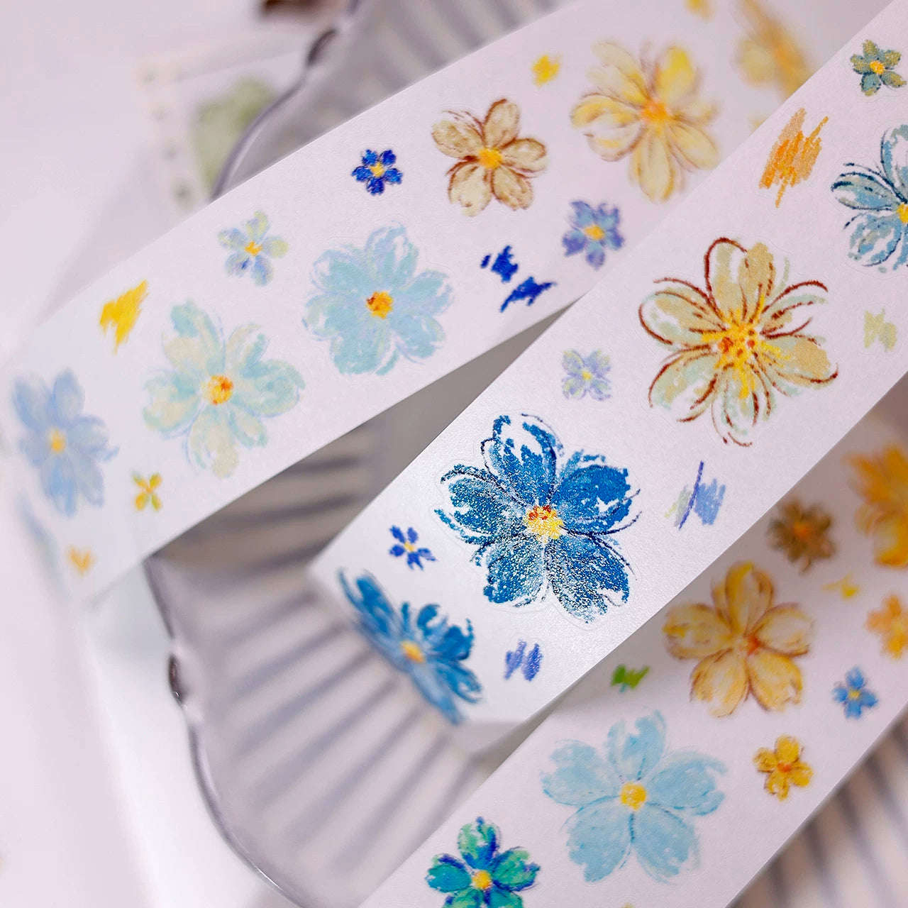 XiaoBaiJia Salt Series【Shallow Salt Flower Town】Pre-cut Orginal Design Flora Washi/Pet Tape Light Retro Stickers