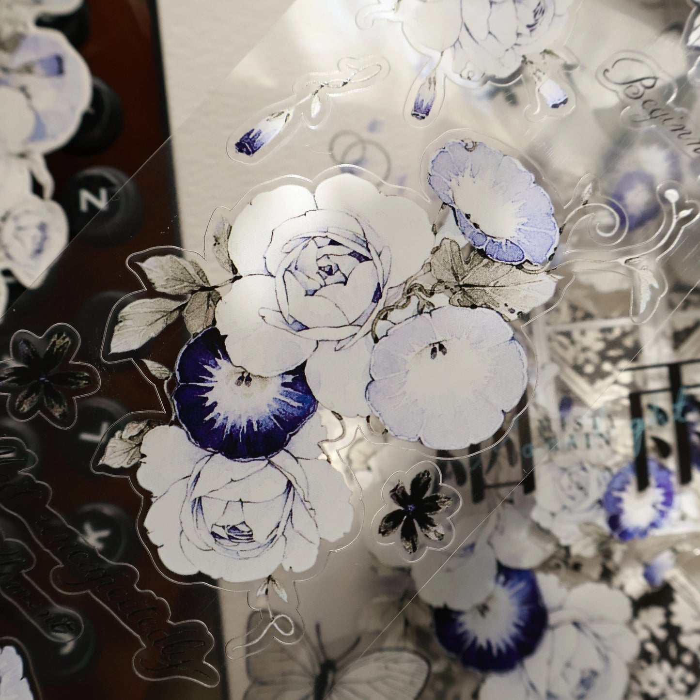 YiEr Vol15【Open Window and See Flowers】Orginal Design Pre-cut Washi/Pet Floral Tape Light Retro Landscaping Stickers