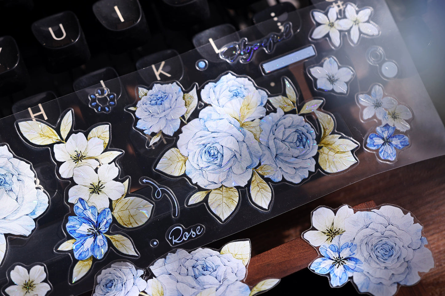 XiaoBaiJia【Jian Shi Blue】Light Retro Orginal Design Washi Pet Tape Landscape Stickers