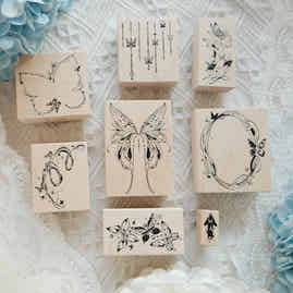 STARRY NIGHT Vol11【Encountering Eternity】Orginal Design Retro Practical Border Maple Hand Tent Stamp