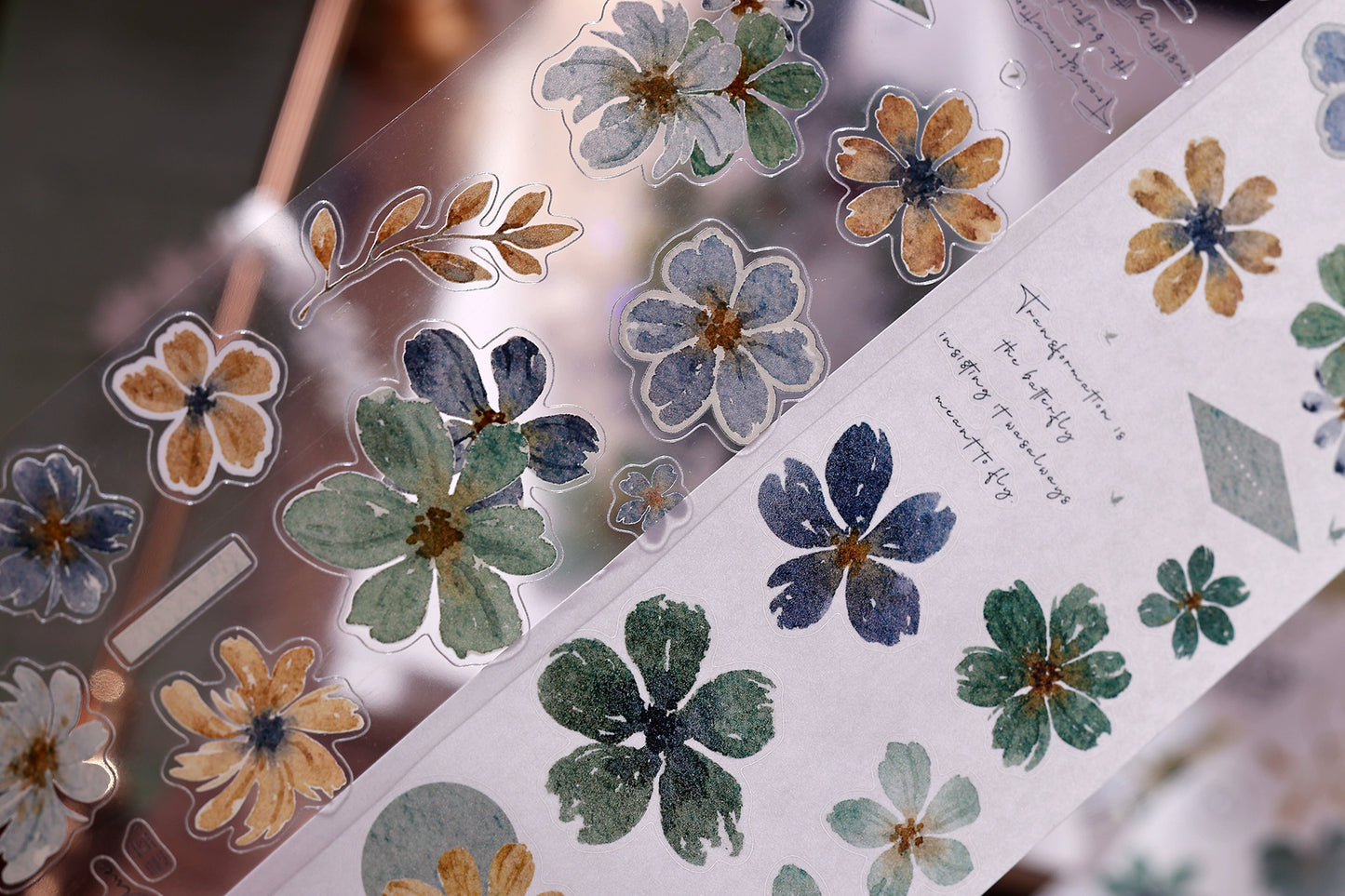 XiaoBaiJia【Green Book】Light Retro Orginal Design Washi Pet Tape Landscape Stickers