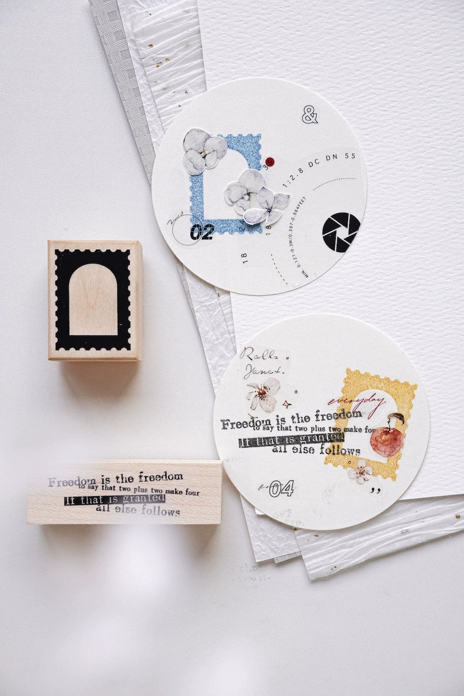 Yuanzi Vol7【Text Primer Series】Upgraded Rubber Retro Maple Stamp for Washi Tape