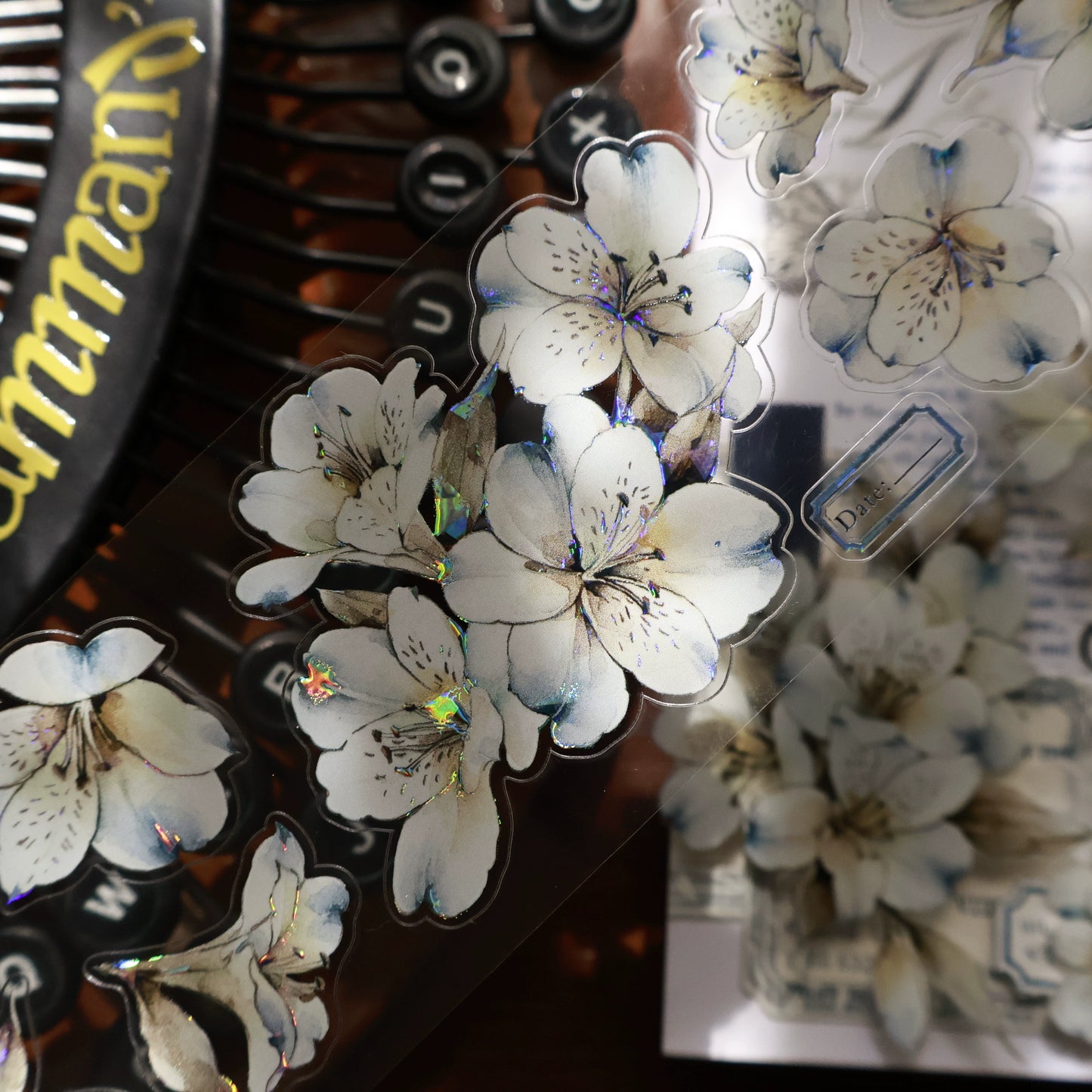 YiEr Vol15【Blue Island Sixth Beginning】Orginal Design Pre-cut Washi/Pet Floral Tape Light Retro Landscaping Stickers