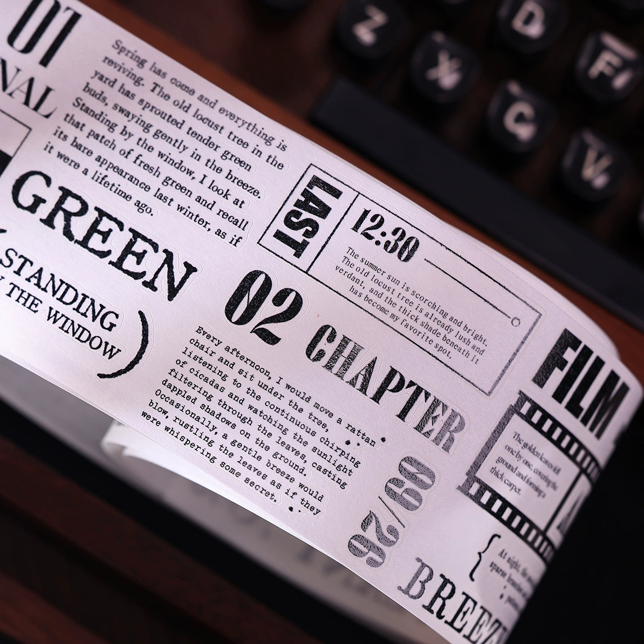 XiaoBaiJia【Paragraph】Light Retro Orginal Design Washi Pet Tape Landscape Stickers