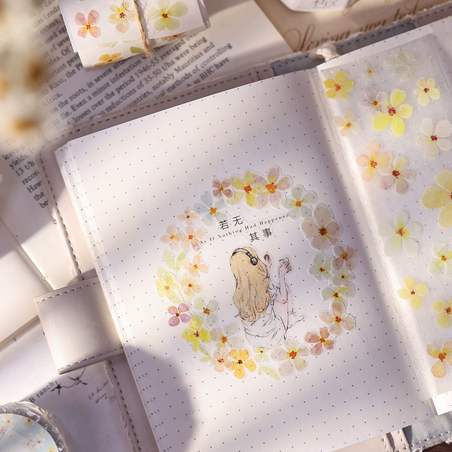 XiaoBaiJia Minimalist Style【Stars】Light Retro Orginal Design Washi Pet Tape Landscape Stickers