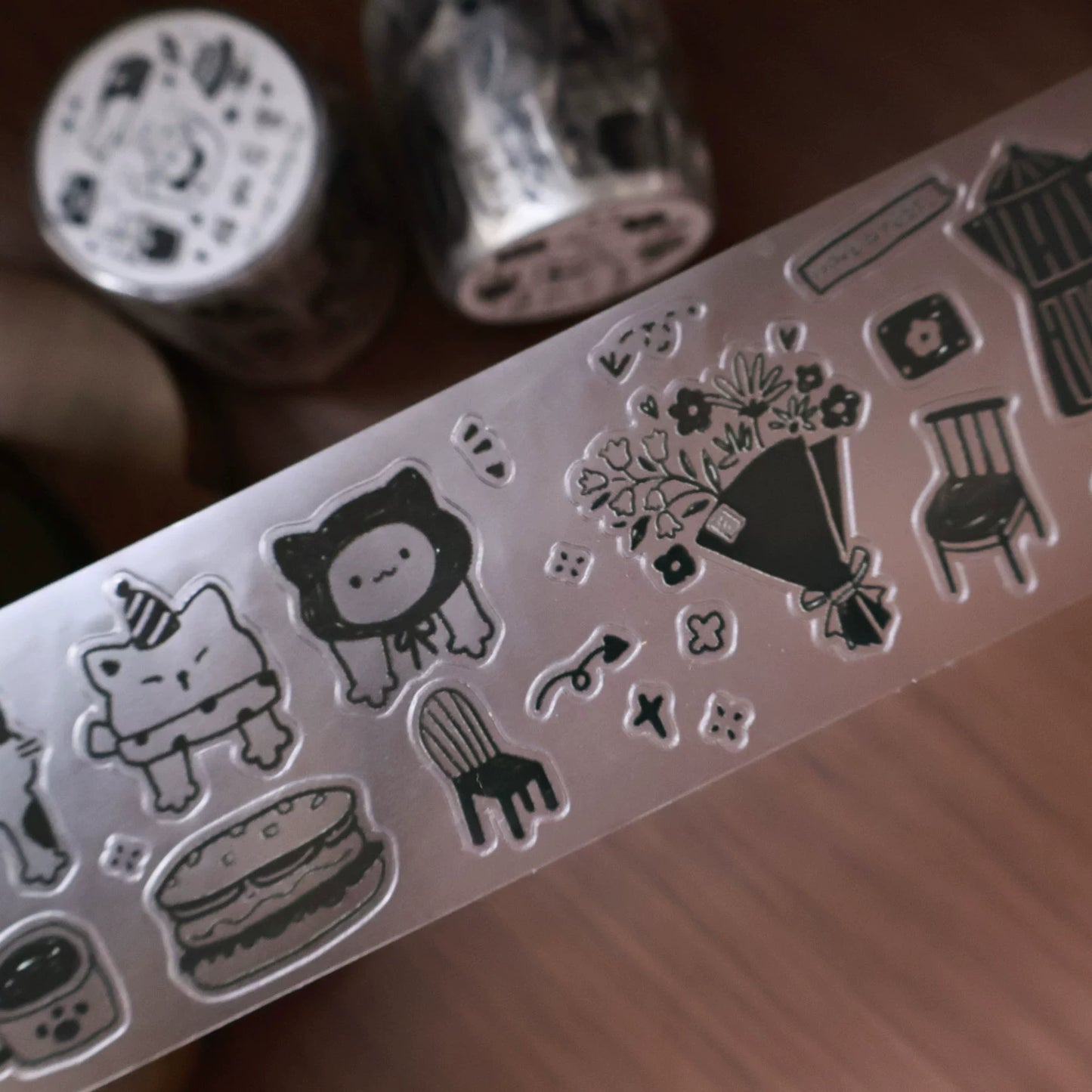 YiEr Minimalist Style Vol4【Cat Cafe Daily】Light Retro Orginal Design Washi Pet Tape Landscape Stickers