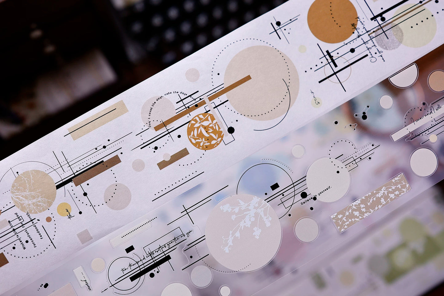 XiaoBaiJia Salt Series【Color Circle Collection】Pre-cut Orginal Design Washi/Pet Tape Light Retro Stickers