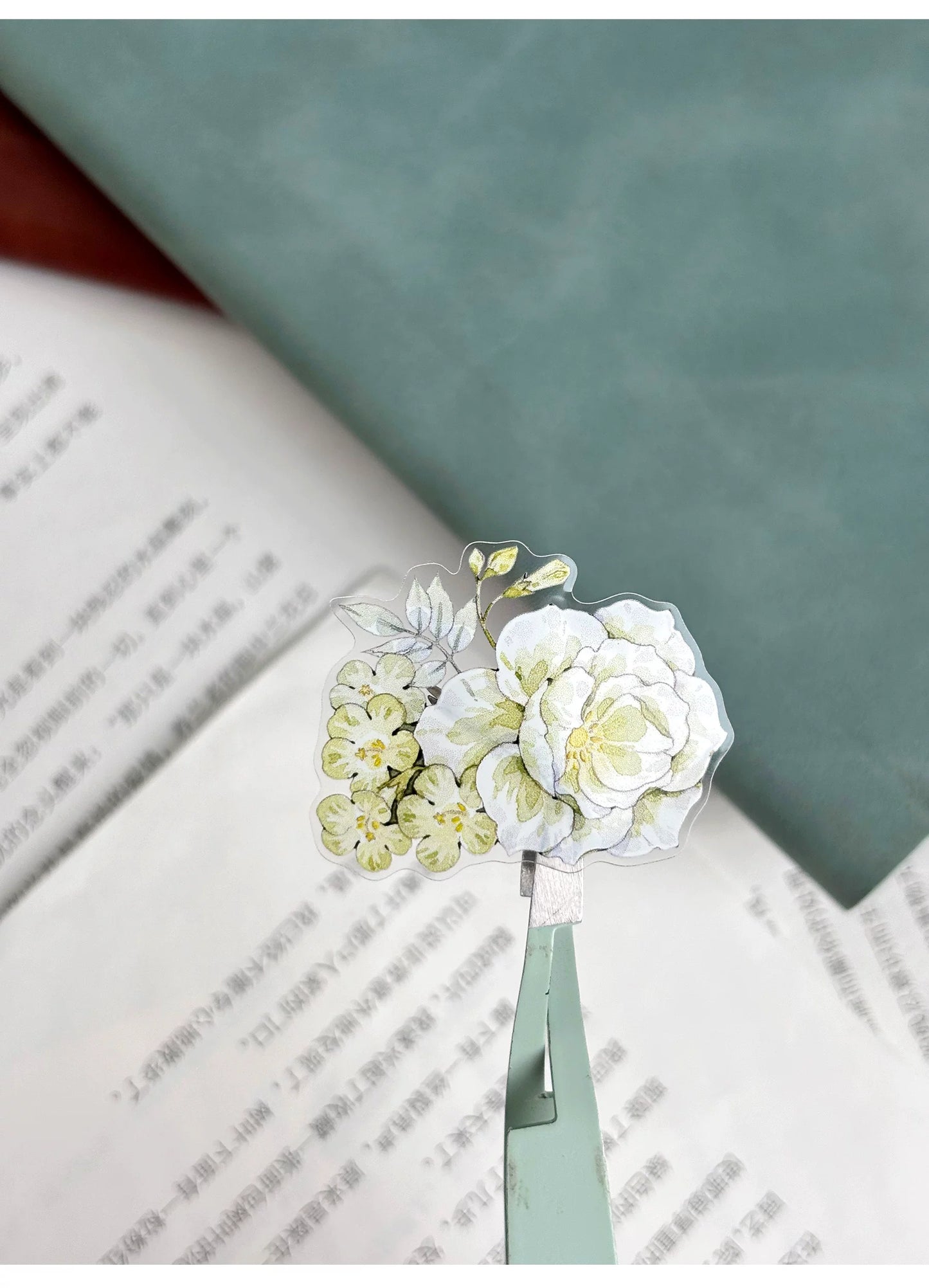 ZiYuanSu Vol15【Green Stamen】Kiss-cut Floral Washi Tape and PET Stickers