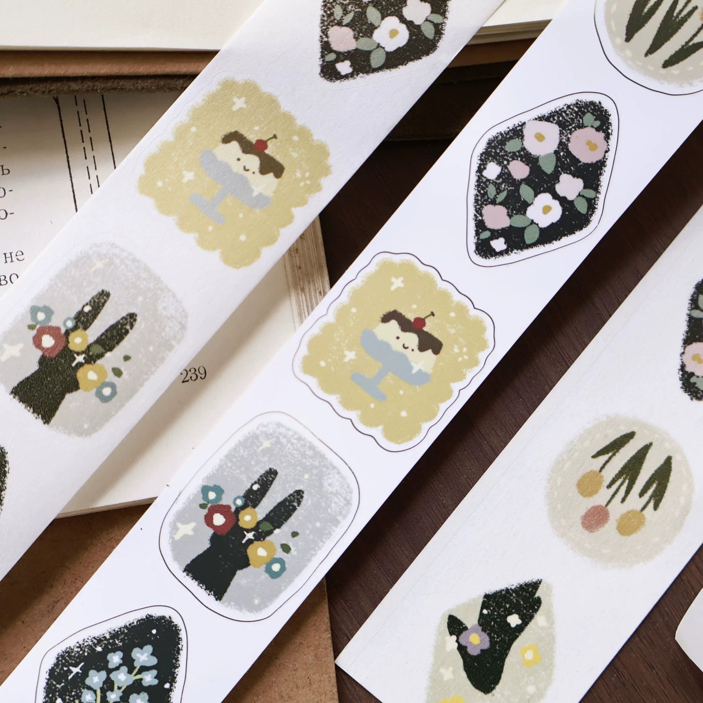 YiEr Minimalist Style Vol4【Spring Exhibition】Light Retro Orginal Design Washi Pet Tape Landscape Stickers