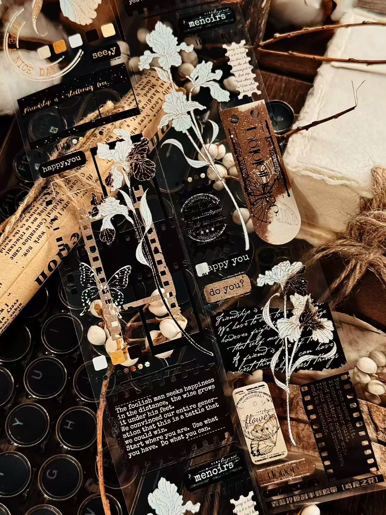 Linlanxi Vol13【Iris Flower】Original Design Retro Exquisite Light Vintage Decorative Washi Pet Tape