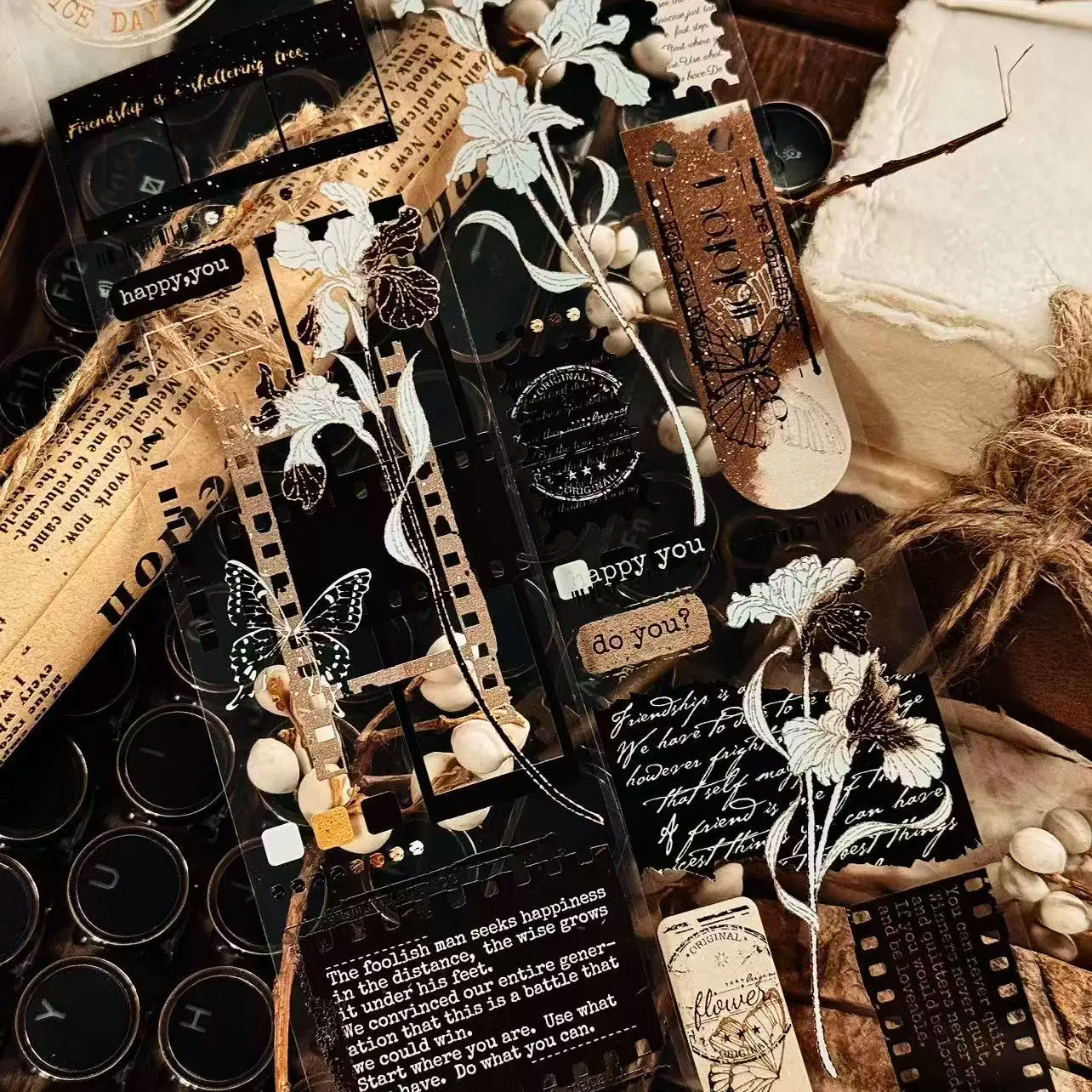 Linlanxi Vol13【Iris Flower】Original Design Retro Exquisite Light Vintage Decorative Washi Pet Tape