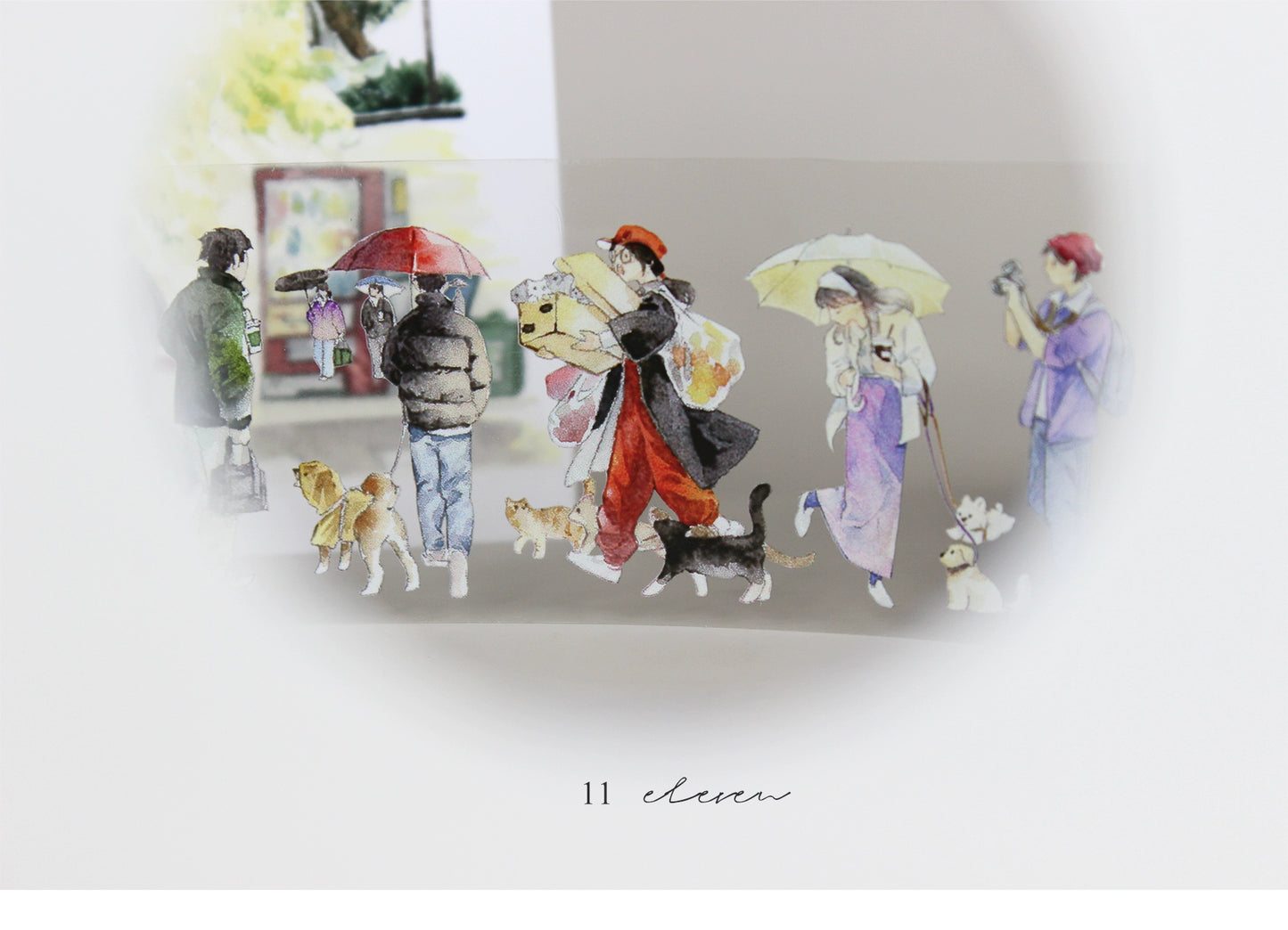 Moodtape【Passer-by&Summer Sea Street】Cute Character Original Washi Tape Stickers,for Scrapbook Supplies,Scrapbook Tape Stickers,Junk Journal Supplies