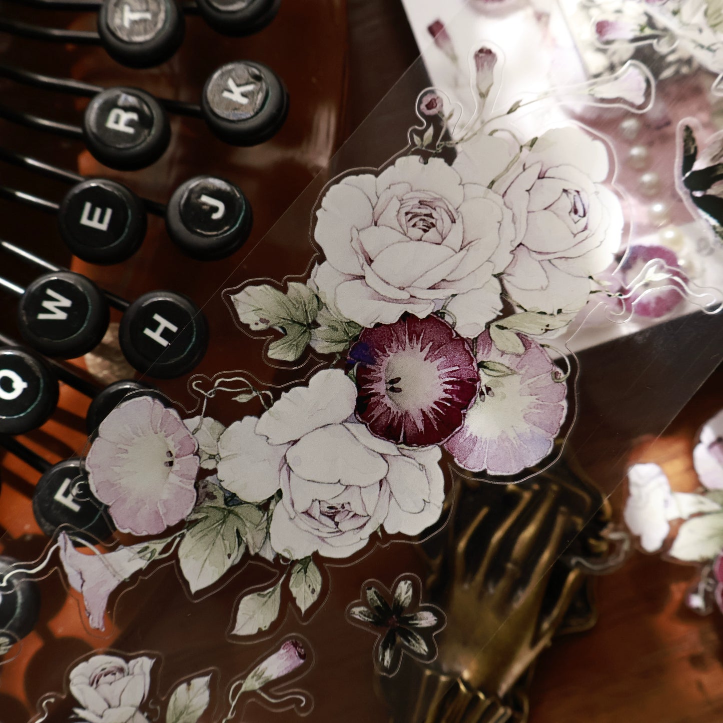 YiEr Vol15【Open Window and See Flowers】Orginal Design Pre-cut Washi/Pet Floral Tape Light Retro Landscaping Stickers