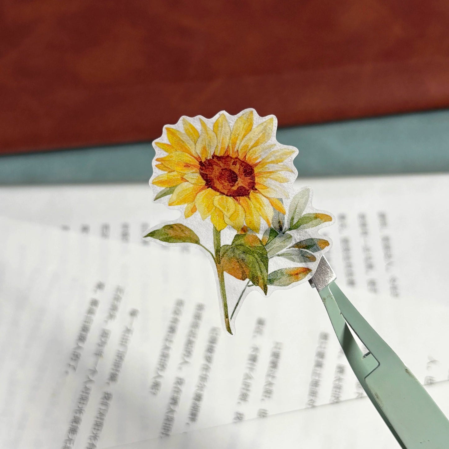 ZiYuanSu Vol12【Radiant Sunflower Color】Scene/Landscape Pre-cut Washi/PET Tape,for Scrapbook Supplies,Scrapbook Tape Stickers,Junk Journal Supplies