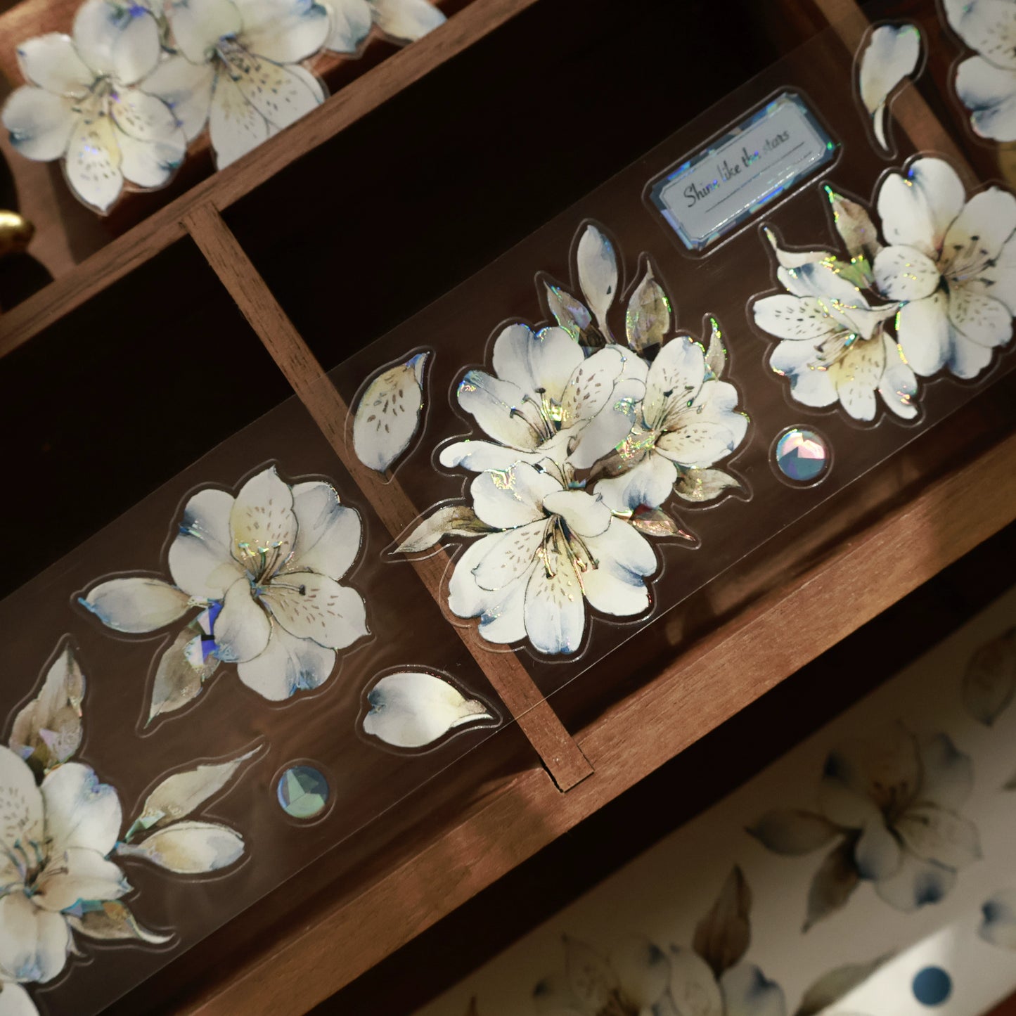 YiEr Vol15【Blue Island Sixth Beginning】Orginal Design Pre-cut Washi/Pet Floral Tape Light Retro Landscaping Stickers