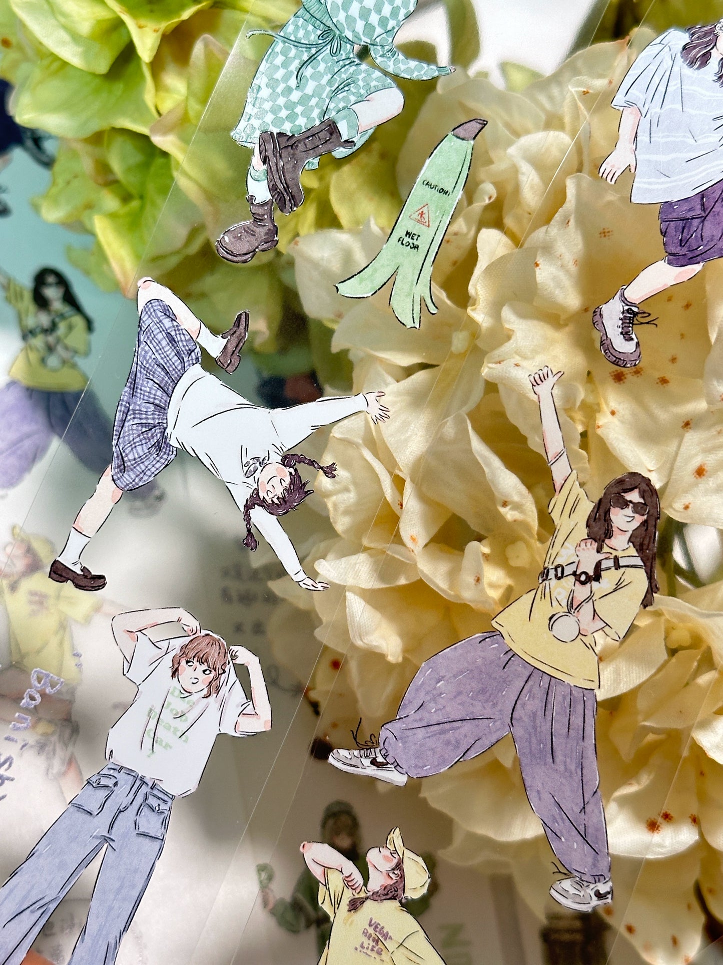 XiYue【Prohibit Burnt Green】Original Design Washi/PET Tape Stickers