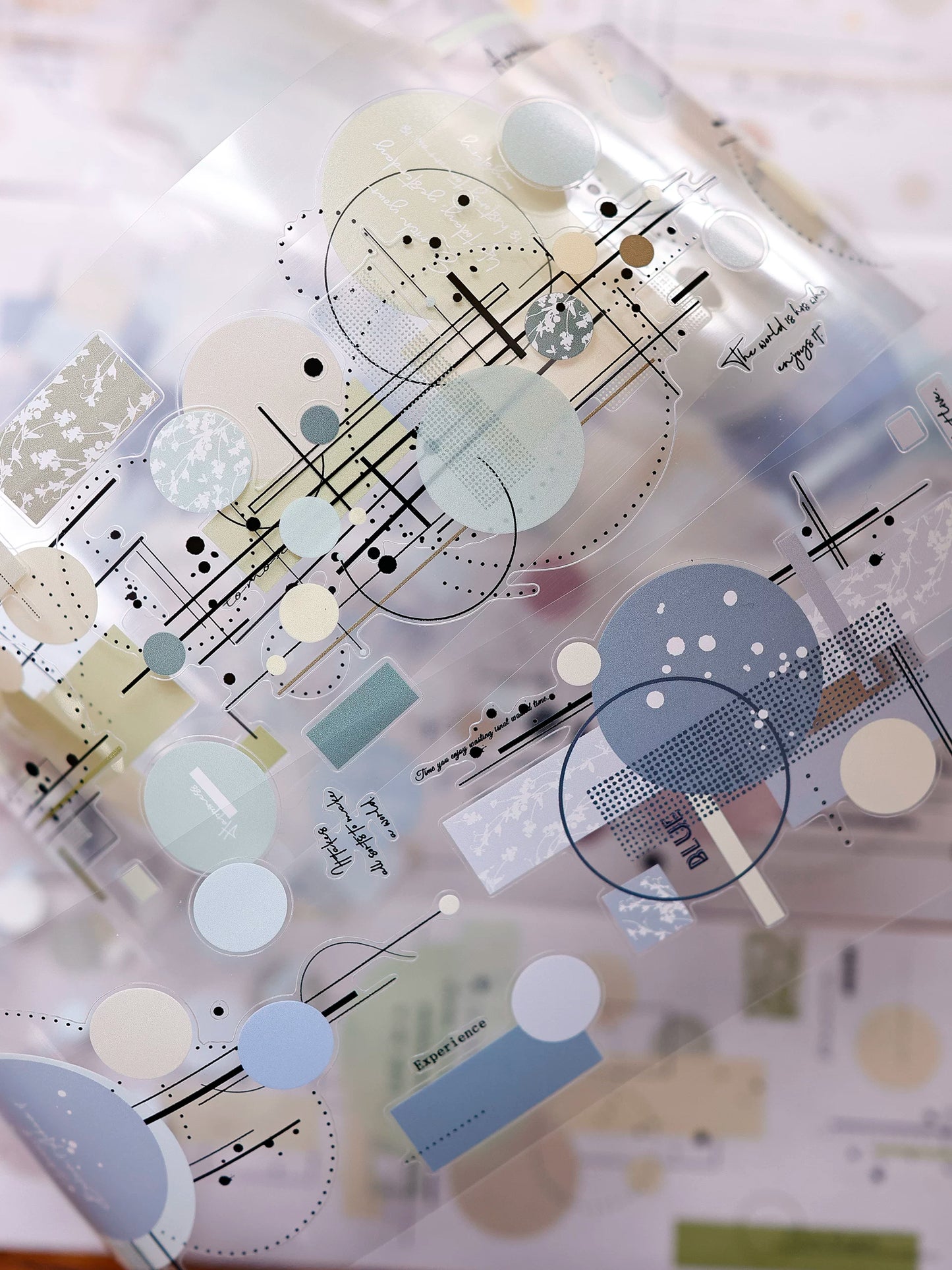 XiaoBaiJia Salt Series【Color Circle Collection】Pre-cut Orginal Design Washi/Pet Tape Light Retro Stickers