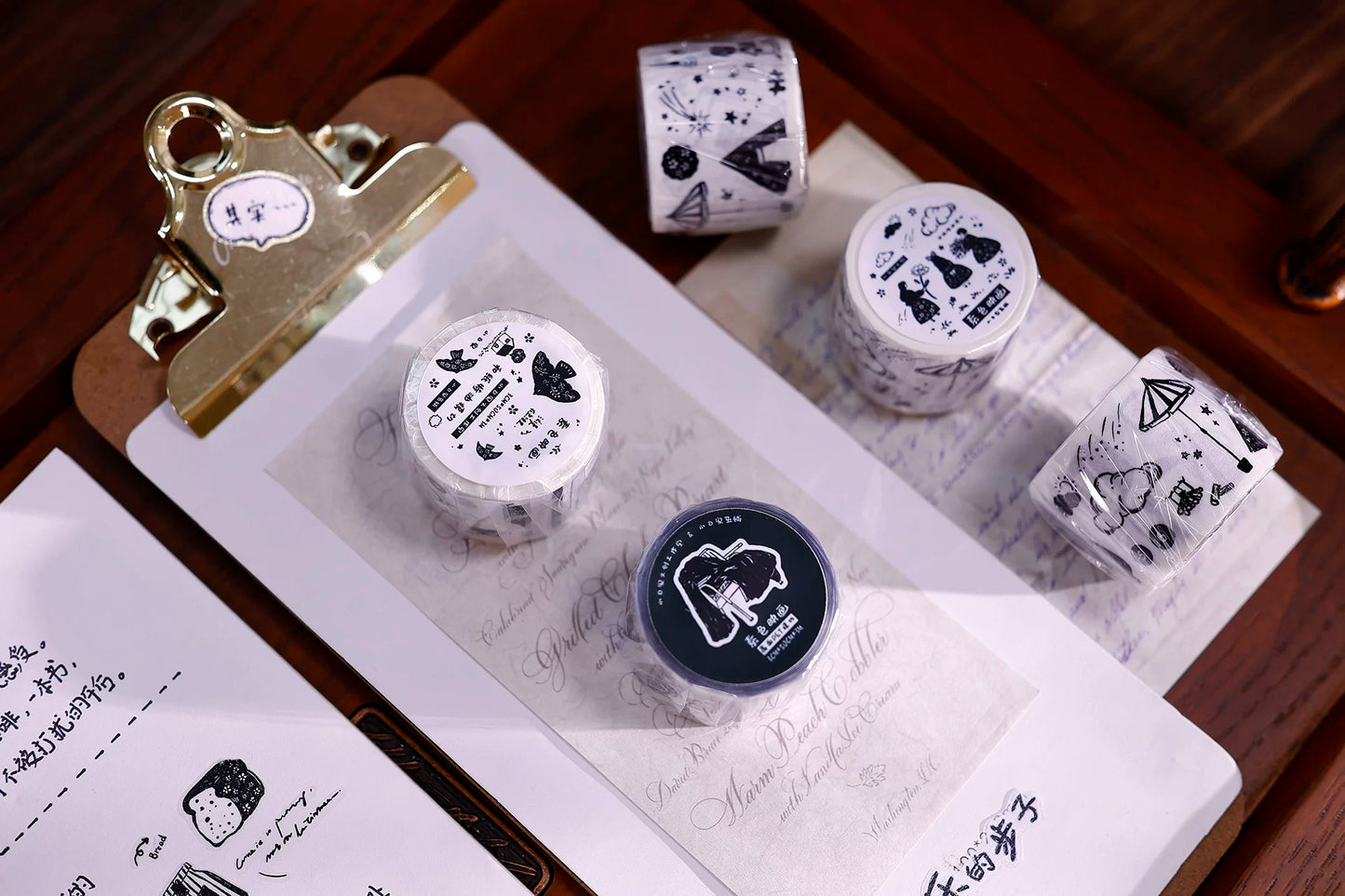 XiaoBaiJia Salt Series【Plain Color Painting】Pre-cut Orginal Design Mall Figures Embellish Washi/Pet Tape Light Retro Stickers