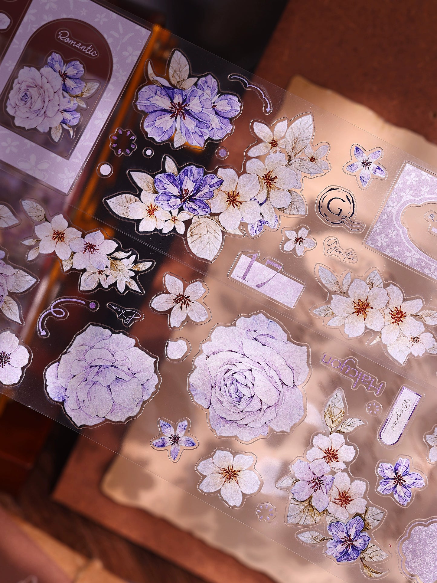 XiaoBaiJia【Rose Poetry】Light Retro Orginal Design Washi Pet Tape Landscape Stickers